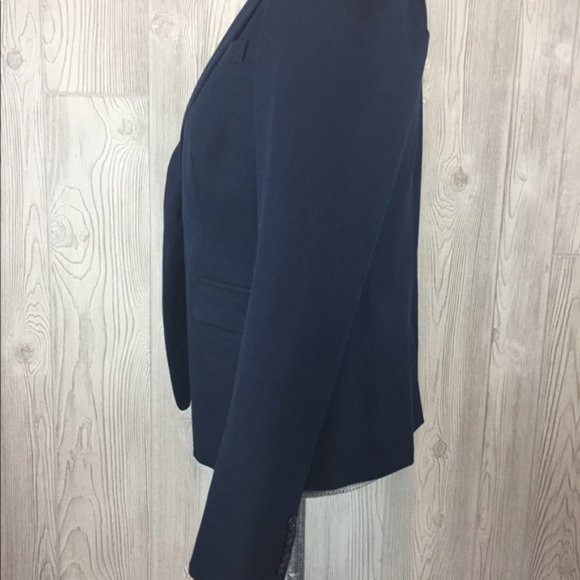 J Crew Navy Cotten Blend Blazer - Picture 7 of 8